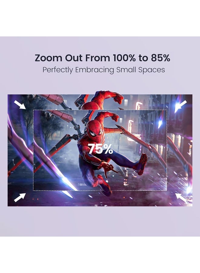 بورترونيكس Portronics Beem 440 Smart LED Projector with 720p HD Resolution, Rotatable Design, Built-in Streaming Apps (Netflix, Prime Video, Hotstar), 2000 Lumens, Screen Mirroring, 3 Watts Speaker (White) - Image 4